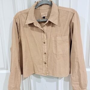 Tan Button-Up Shirt